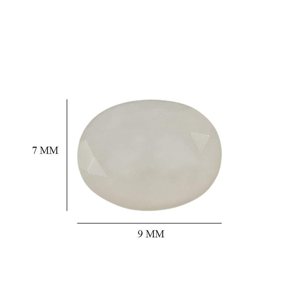 Set Of 2 White Moonstone Oval Cut Cut 9X7 mm Gemstone, 3.15 Ct