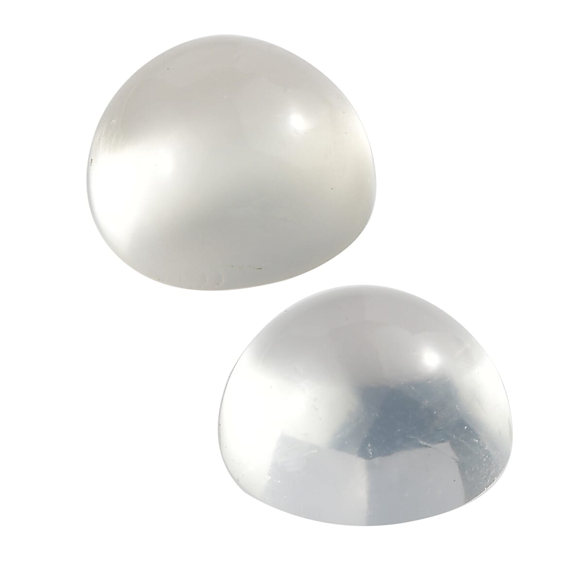 Set Of 2 White Moonstone Round 5 mm Gemstone, 1.14 Ct 8499599 3