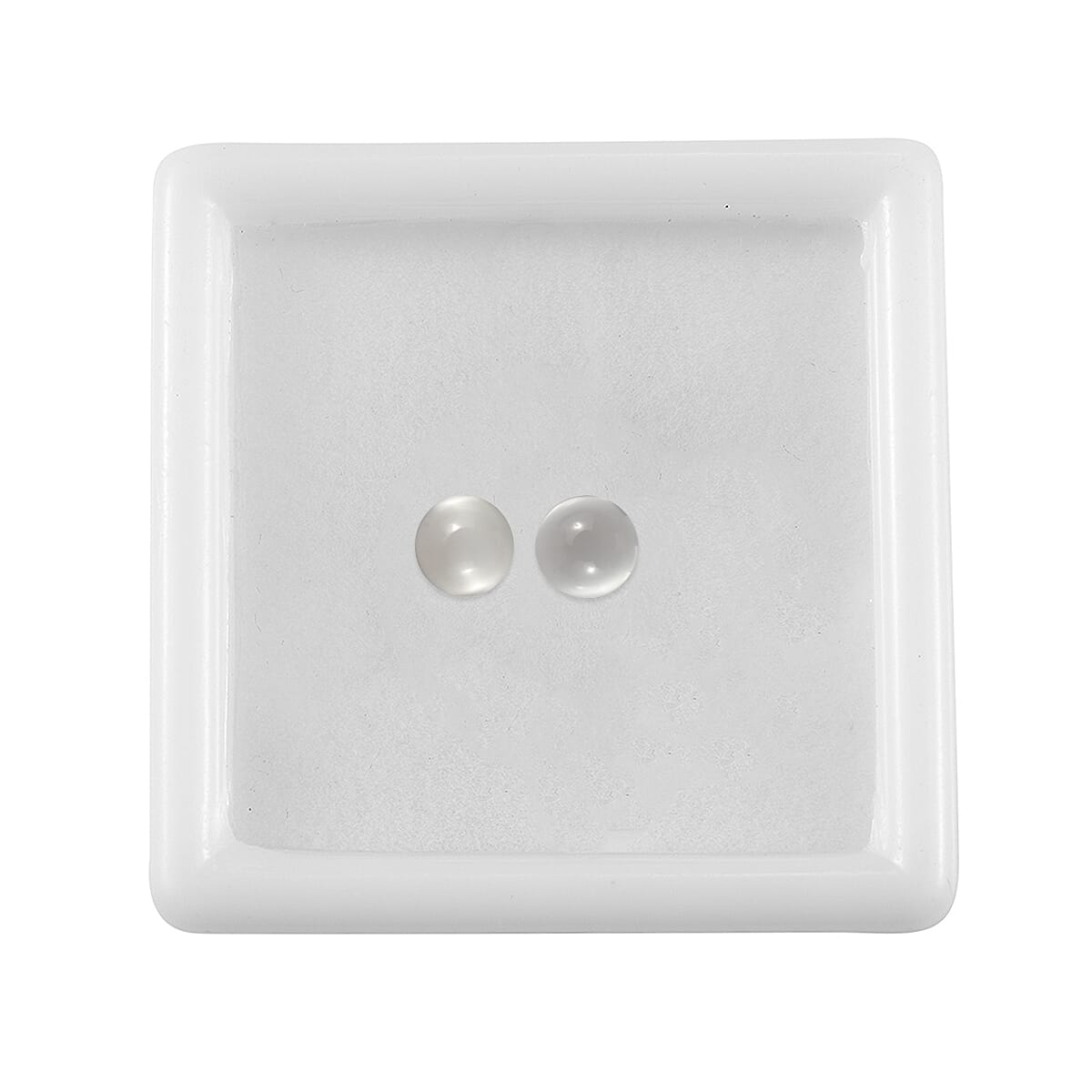 Set Of 2 White Moonstone Round 5 mm Gemstone, 1.14 Ct 8499599 4