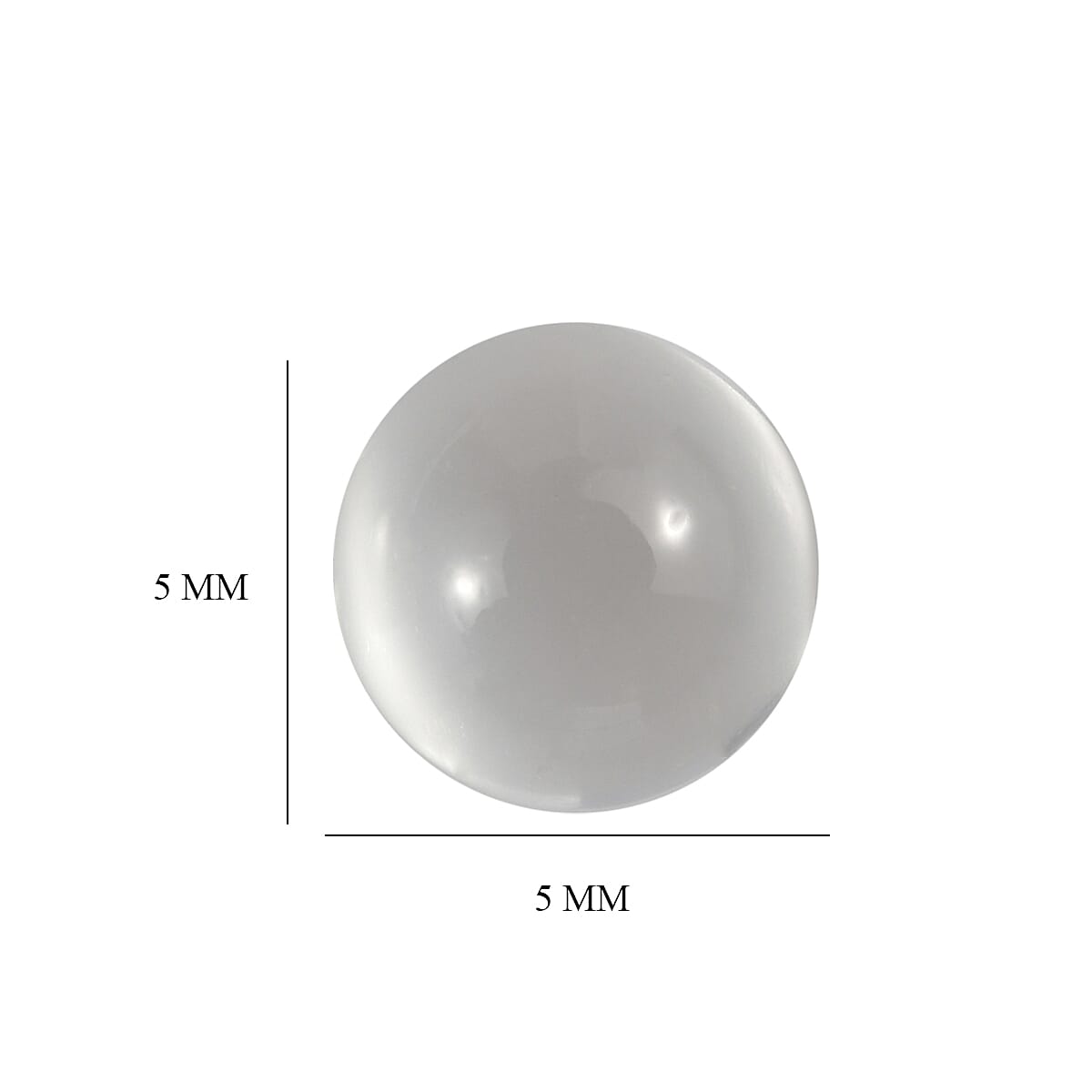 Set Of 2 White Moonstone Round 5 mm Gemstone, 1.14 Ct 8499599 5
