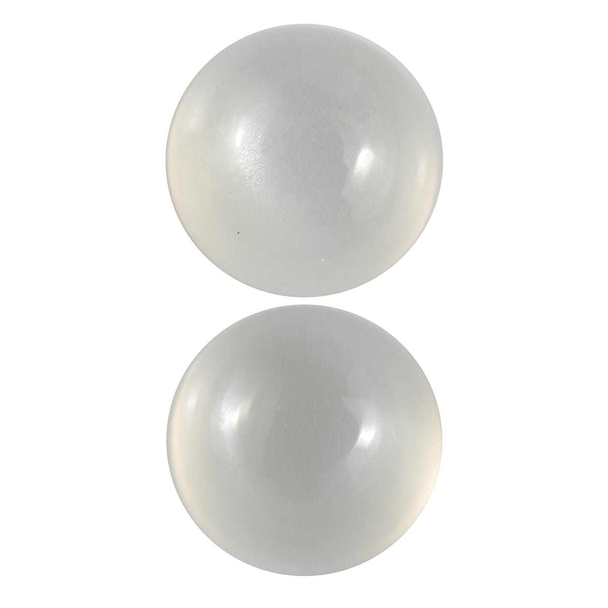 Set Of 2 White Moonstone Round 6 mm Gemstone, 1.97 Ct V32515706 0