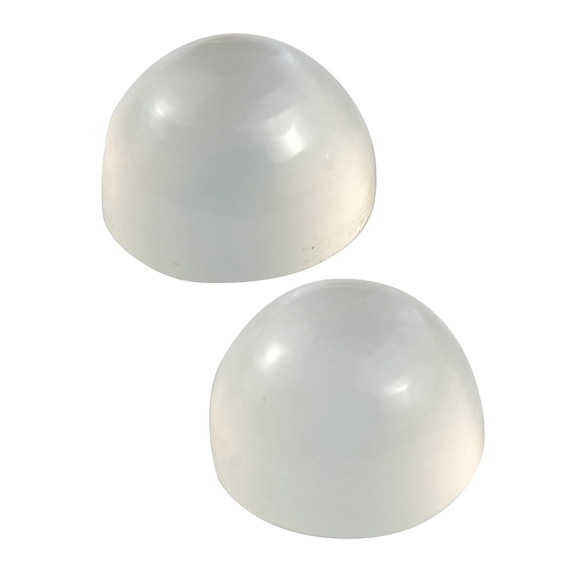 Set Of 2 White Moonstone Round 6 mm Gemstone, 1.97 Ct V32515706 3