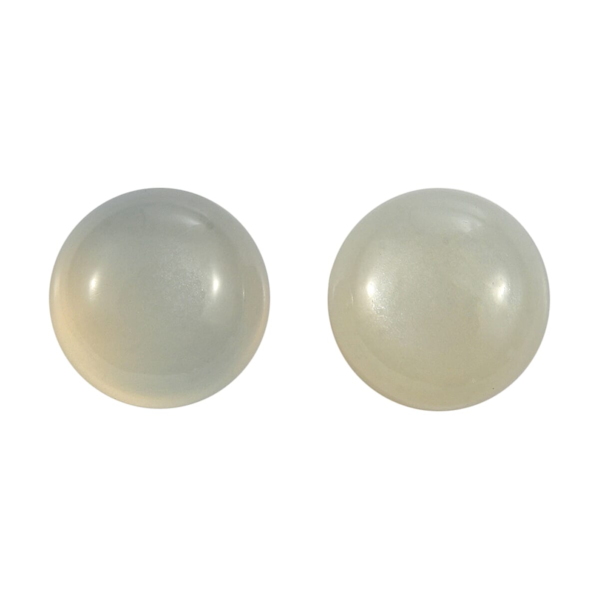 Set Of 2 White Moonstone Round 8 mm Gemstone, 4.74 Ct V32513270 0