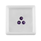 Set Of 3 African Amethyst Round 4 mm Gemstone, 0.70 Ct