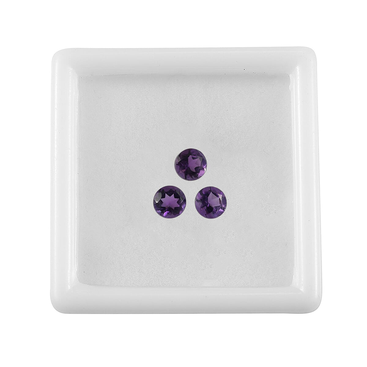 Set Of 3 African Amethyst Round 4 mm Gemstone, 0.70 Ct 8511484 4