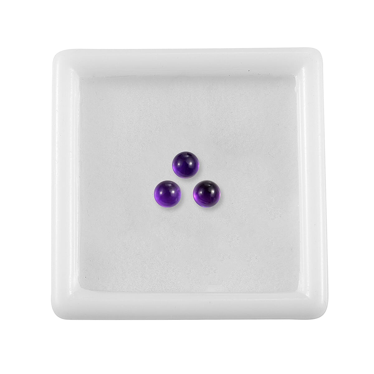 Set Of 3 African Amethyst Round 4 mm Gemstone, 0.93 Ct 8503986 4