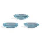 Set Of 3 Aqua Cubic Zirconia Baguette 6X3 mm Gemstone, 1.64 Ct