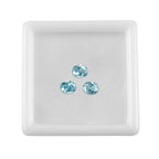 Set Of 3 Aqua Cubic Zirconia Oval Cut Cut 5X4 mm Gemstone, 1.67 Ct