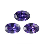 Set Of 3 Blue Cubic Zirconia Oval Cut Cut 6X4 mm Gemstone, 2.06 Ct
