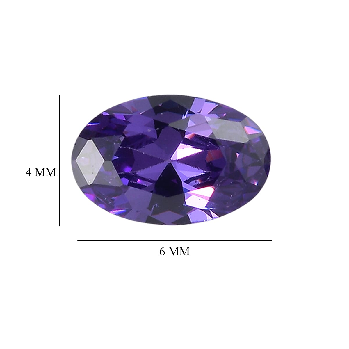 Set Of 3 Blue Cubic Zirconia Oval Cut Cut 6X4 mm Gemstone, 2.06 Ct 8499467 3