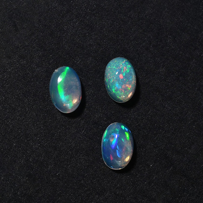 Set Of 3 Ethiopian Opal Oval Cut Cut 6X4 mm Gemstone, 0.70 Ct 8507069 2