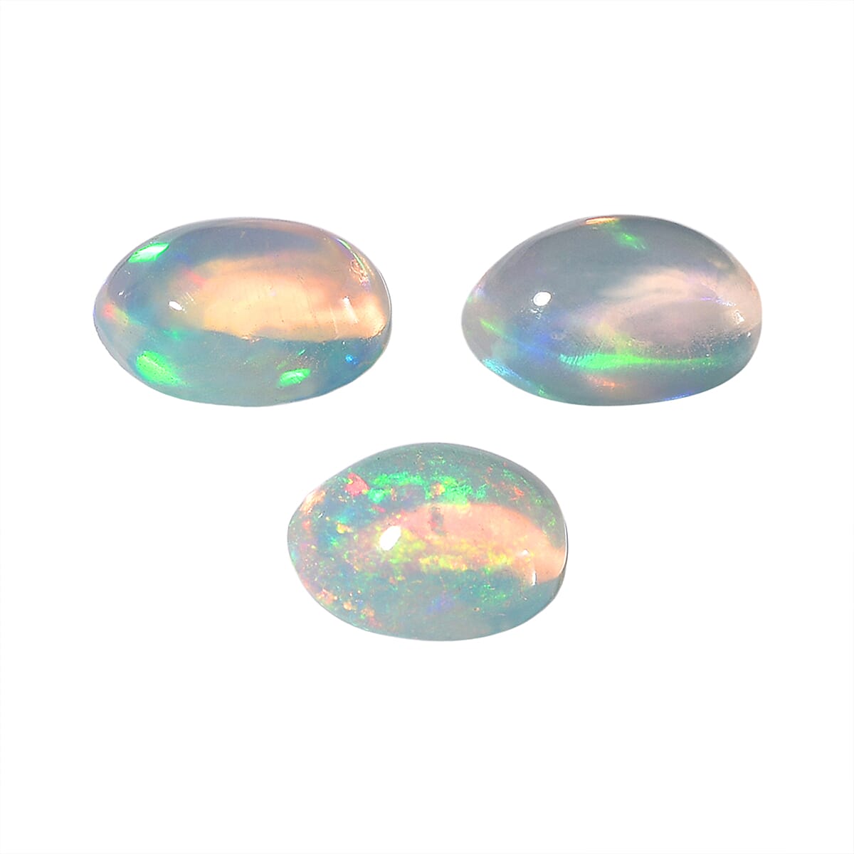 Set Of 3 Ethiopian Opal Oval Cut Cut 6X4 mm Gemstone, 0.70 Ct 8507069 2
