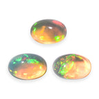 Set Of 3 Ethiopian Opal Oval Cut Cut 6X4 mm Gemstone, 1.02 Ct