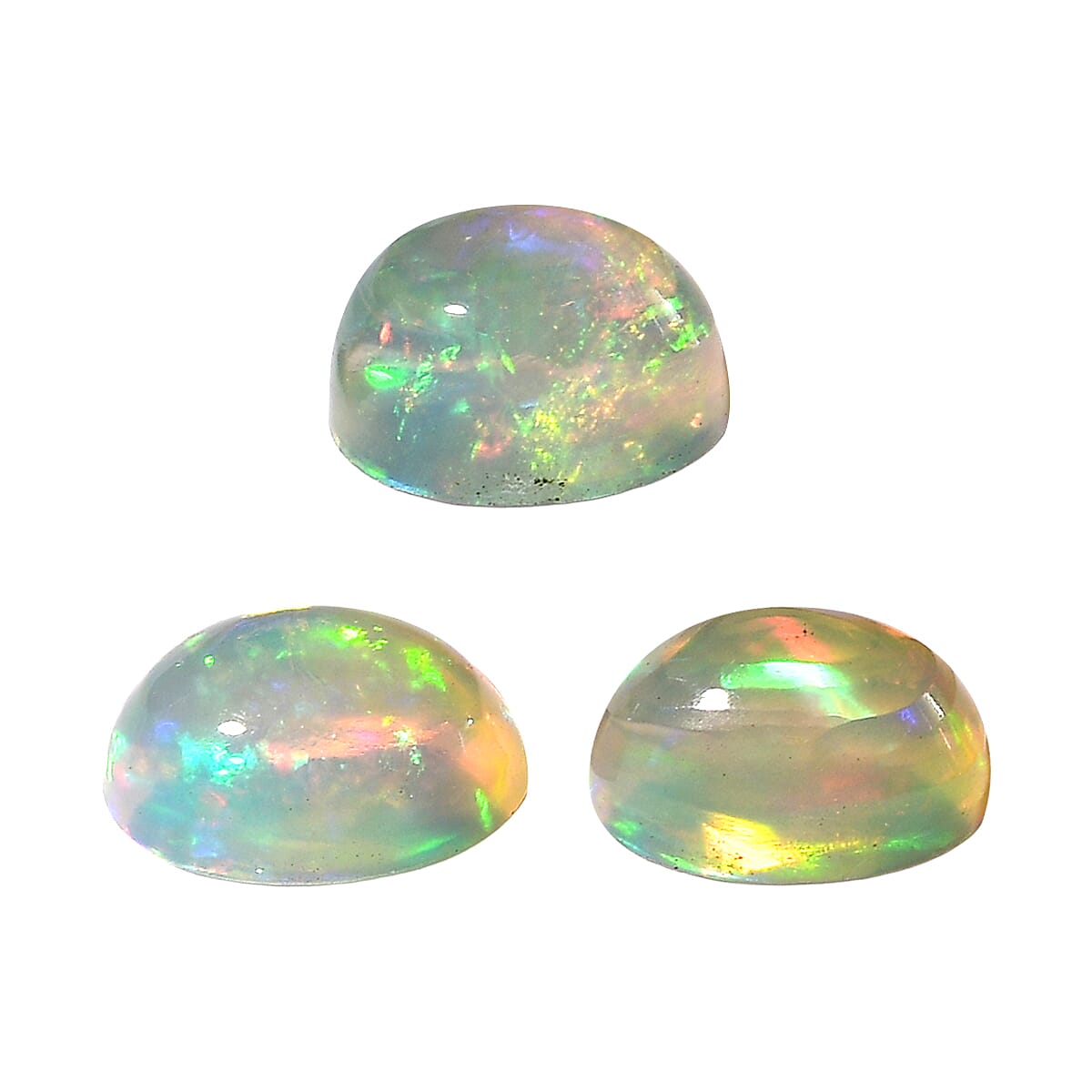 Set Of 3 Ethiopian Opal Oval Cut Cut 6X4 mm Gemstone, 1.02 Ct 8507070 2
