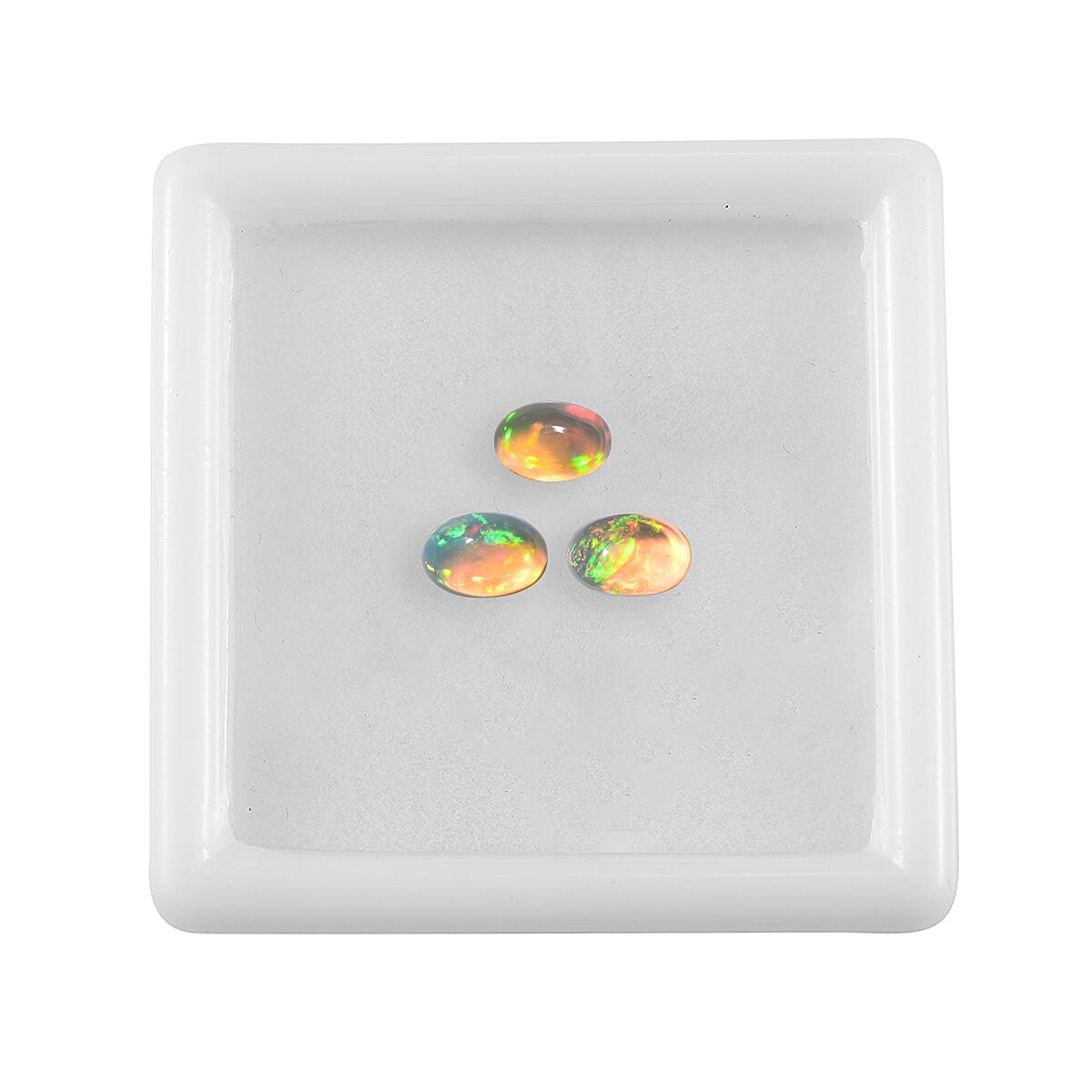 Set Of 3 Ethiopian Opal Oval Cut Cut 6X4 mm Gemstone, 1.02 Ct 8507070 3