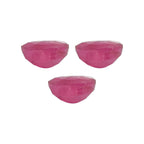 Set Of 3 Fissure Filled Ruby Oval Cut Cut 5X3 mm Gemstone, 1.09 Ct