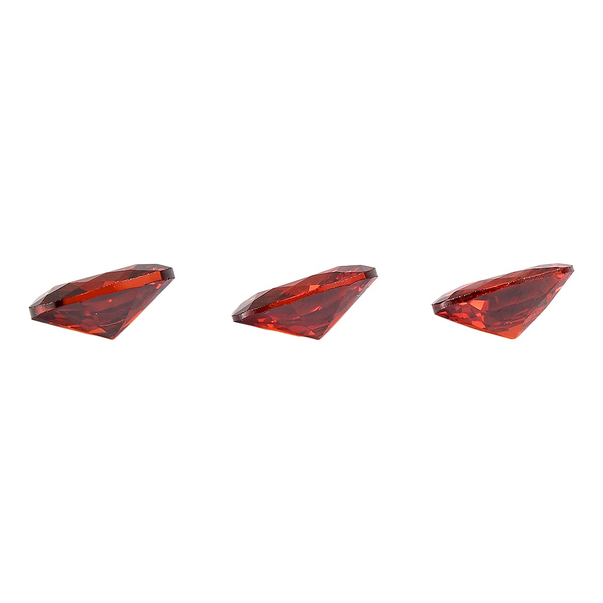 Set Of 3 Garnet Cubic Zirconia Oval Cut 7X5 mm Gemstone, 3.60 Ct 8505941 2