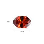 Set Of 3 Garnet Cubic Zirconia Oval Cut 7X5 mm Gemstone, 3.60 Ct