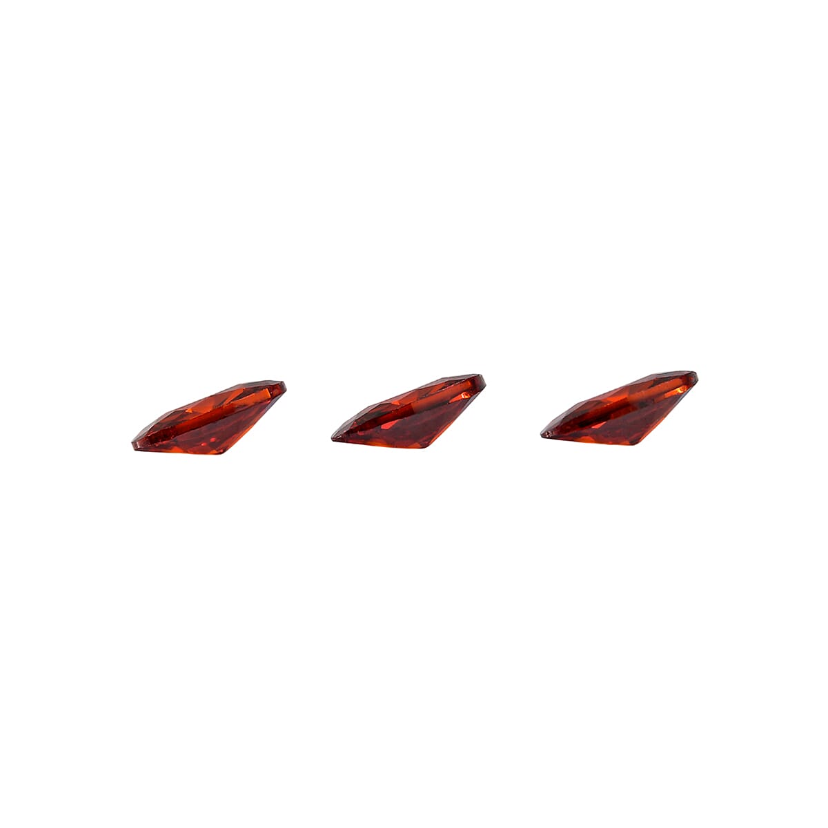 Set Of 3 Garnet Cubic Zirconia Oval Cut Cut 5X3 mm Gemstone, 0.97 Ct V32491850 2