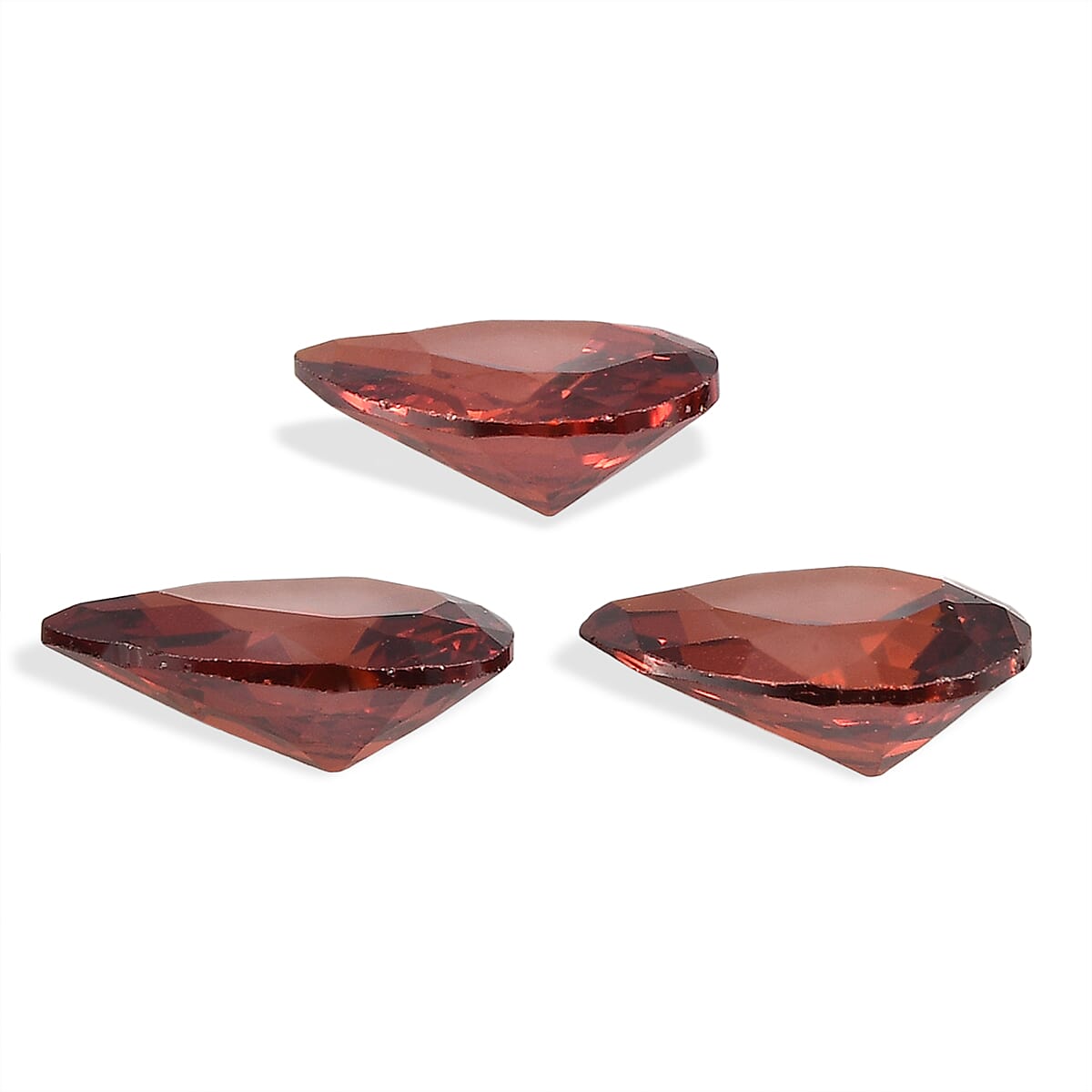 Set Of 3 Garnet Cubic Zirconia Pear 6X4 mm Gemstone, 1.86 Ct V32515200 3