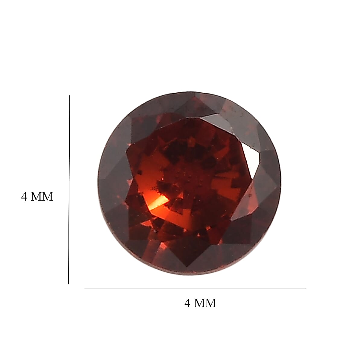 Set Of 3 Garnet Cubic Zirconia Round 4 mm Gemstone, 1.37 Ct V32515206 5