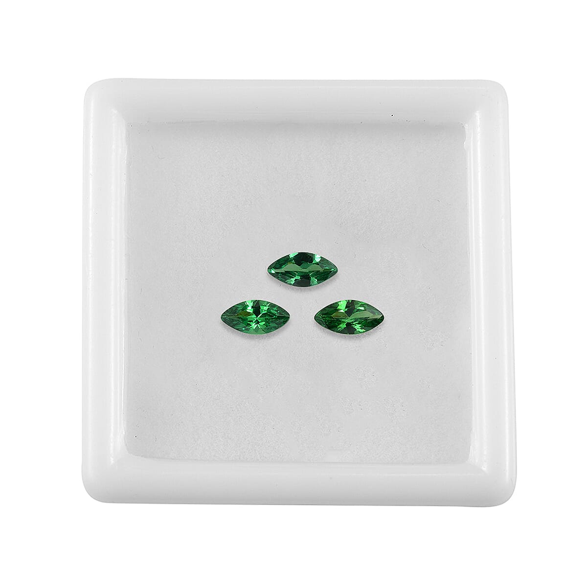 Set Of 3 Green Cubic Zirconia Marquee 6X3 mm Gemstone, 1.00 Ct V32534189 3
