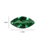 Set Of 3 Green Cubic Zirconia Marquee 6X3 mm Gemstone, 1.00 Ct
