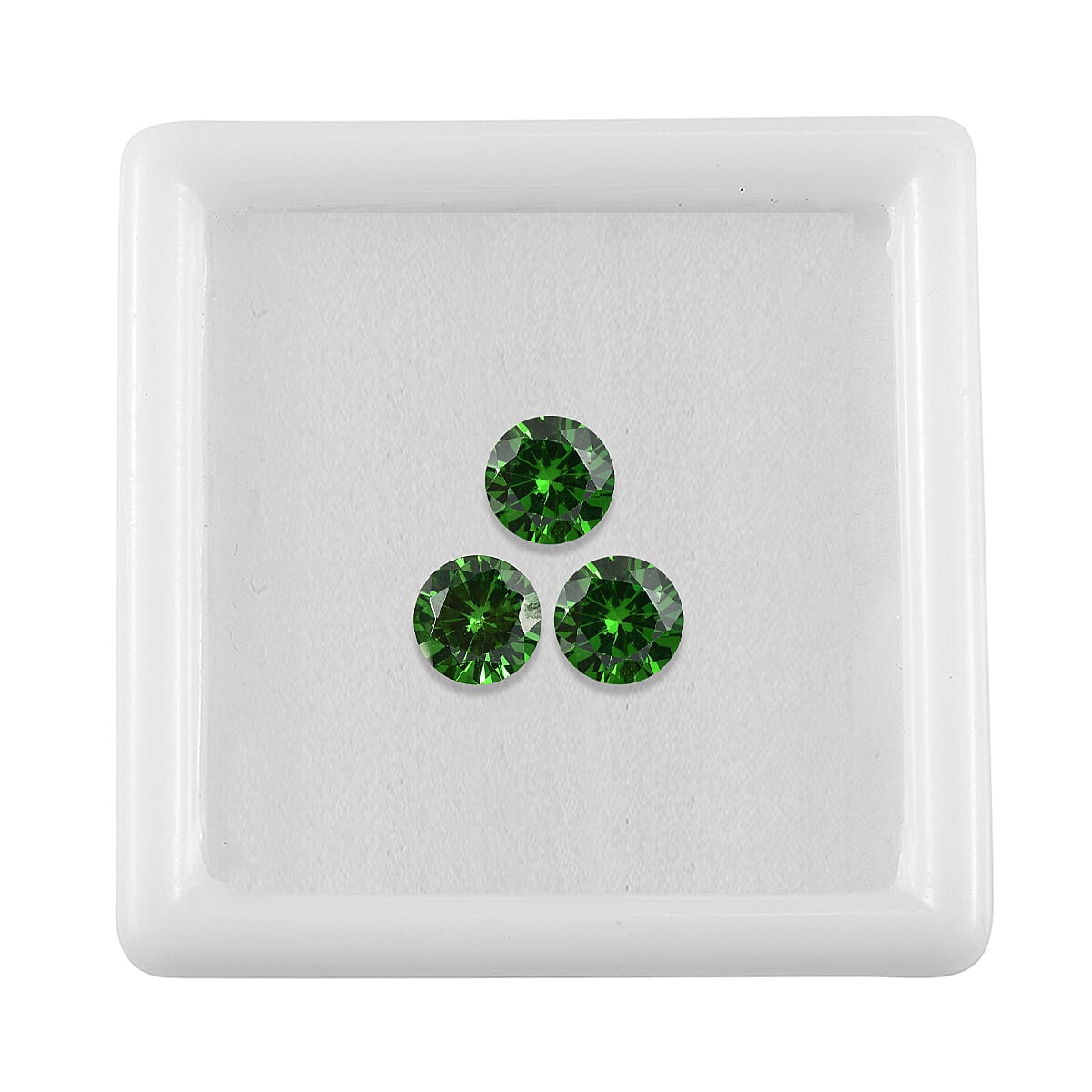 Set Of 3 Green Cubic Zirconia Round 6 mm Gemstone, 4.03 Ct 8505915 3
