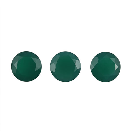 Set Of 3 Green Onyx Round 8 mm Gemstone, 4.76 Ct 8499244 1
