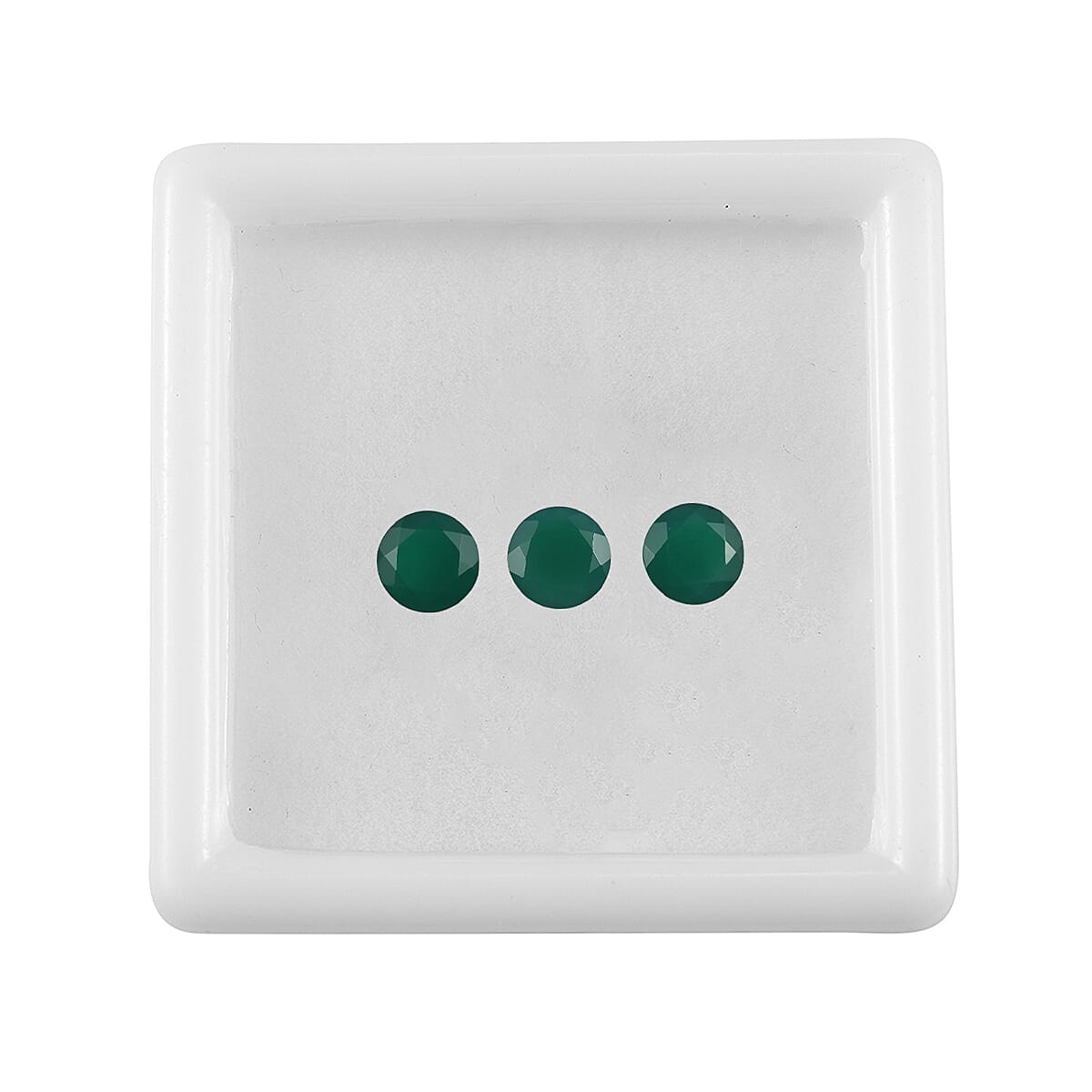 Set Of 3 Green Onyx Round 8 mm Gemstone, 4.76 Ct 8499244 2