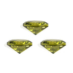 Set Of 3 Peridot Cubic Zirconia Round 5 mm Gemstone, 2.30 Ct