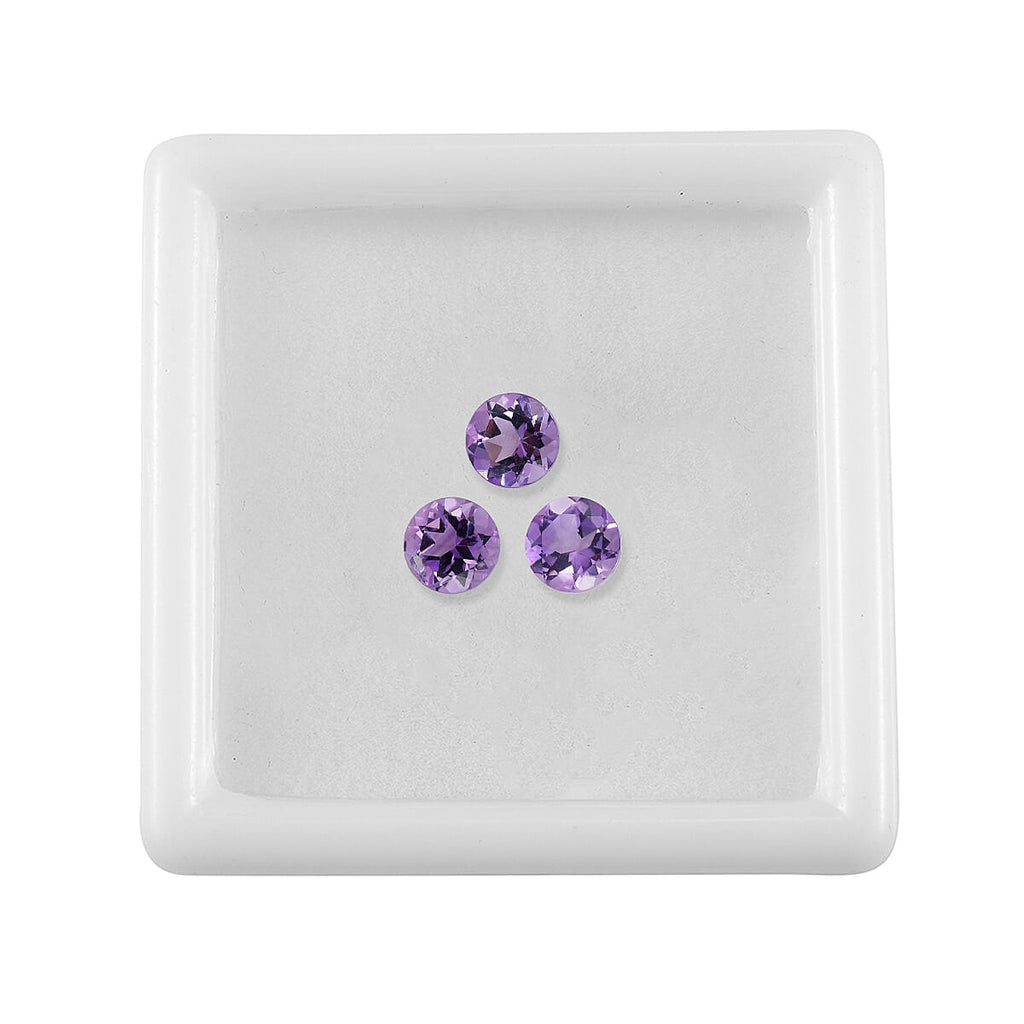 Set Of 3 Pink Amethyst Round 5 mm Gemstone, 1.47 Ct