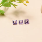 Set Of 3 Pink Amethyst Square 4 mm Gemstone, 0.87 Ct