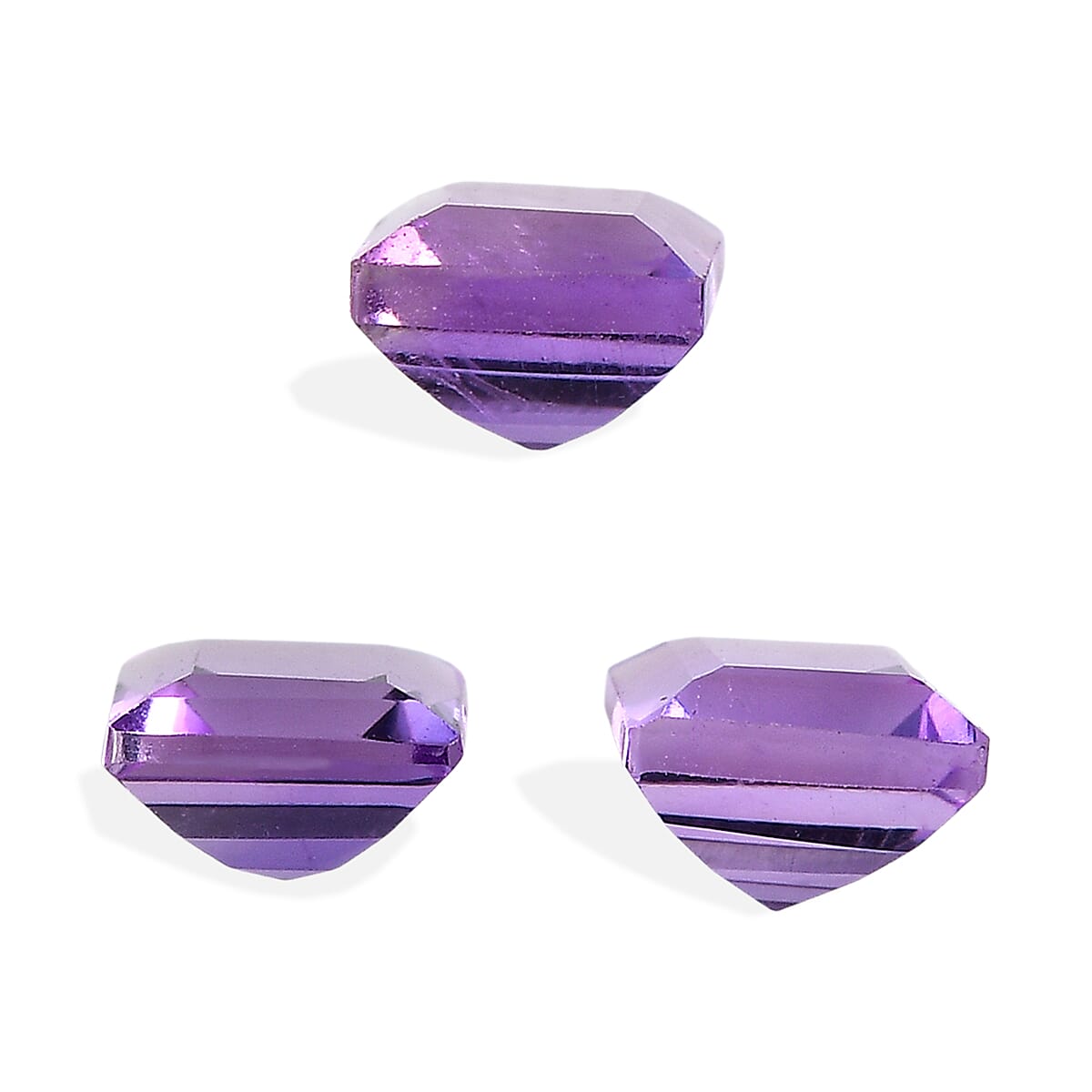 Set Of 3 Pink Amethyst Square 4 mm Gemstone, 0.87 Ct 8511524 3