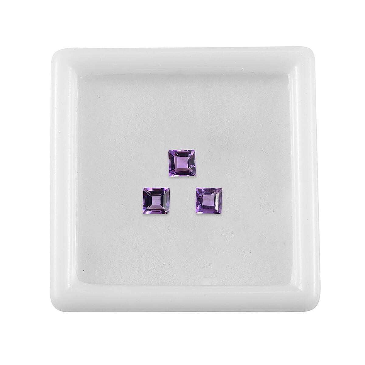 Set Of 3 Pink Amethyst Square 4 mm Gemstone, 0.87 Ct 8511524 4