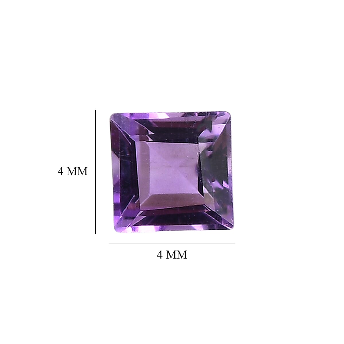 Set Of 3 Pink Amethyst Square 4 mm Gemstone, 0.87 Ct 8511524 5
