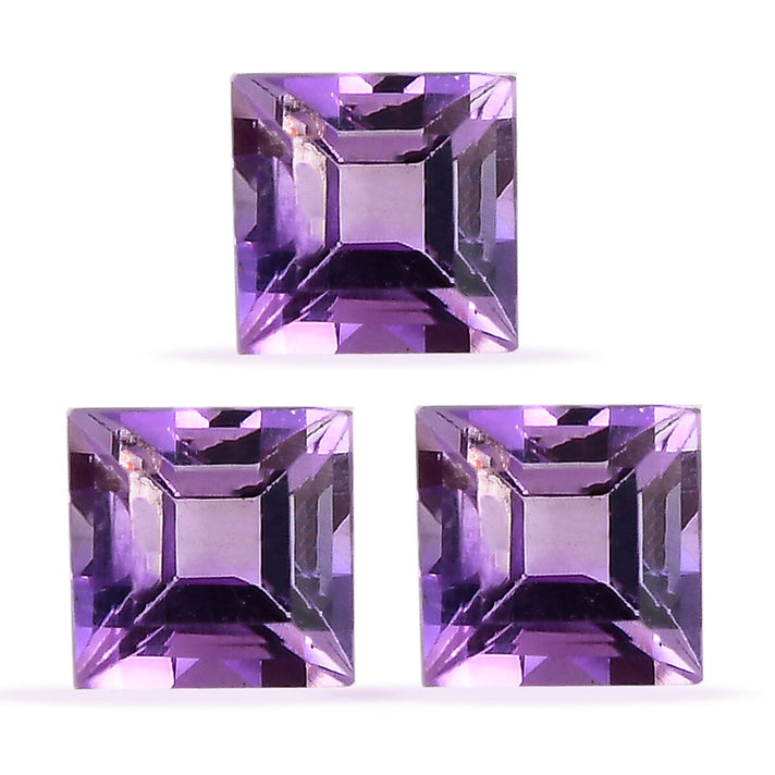 Set Of 3 Pink Amethyst Square 4 mm Gemstone, 0.98 Ct 8511523 1