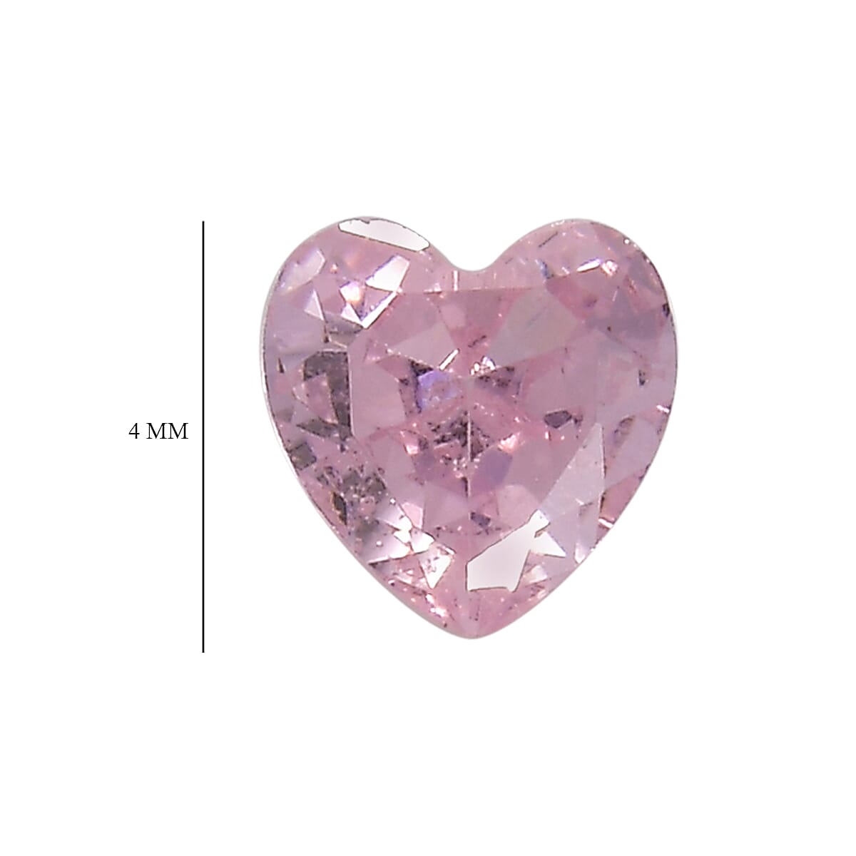 Set Of 3 Pink Cubic Zirconia Heart 4 mm Gemstone, 1.23 Ct V32491848 3