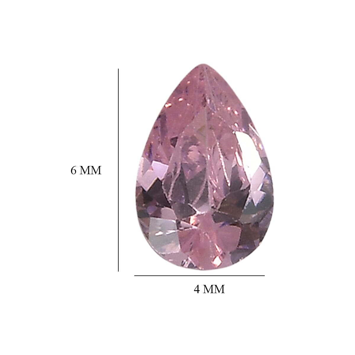 Set Of 3 Pink Cubic Zirconia Pear 6X4 mm Gemstone, 1.96 Ct V32514646 5