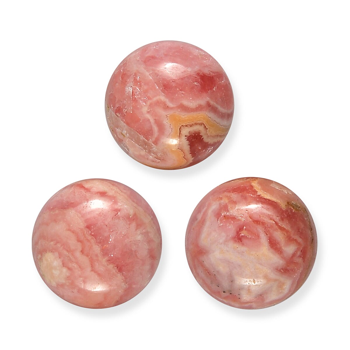 Set Of 3 Rhodochrosite Round 7 mm Gemstone, 3.75 Ct V32513990 0
