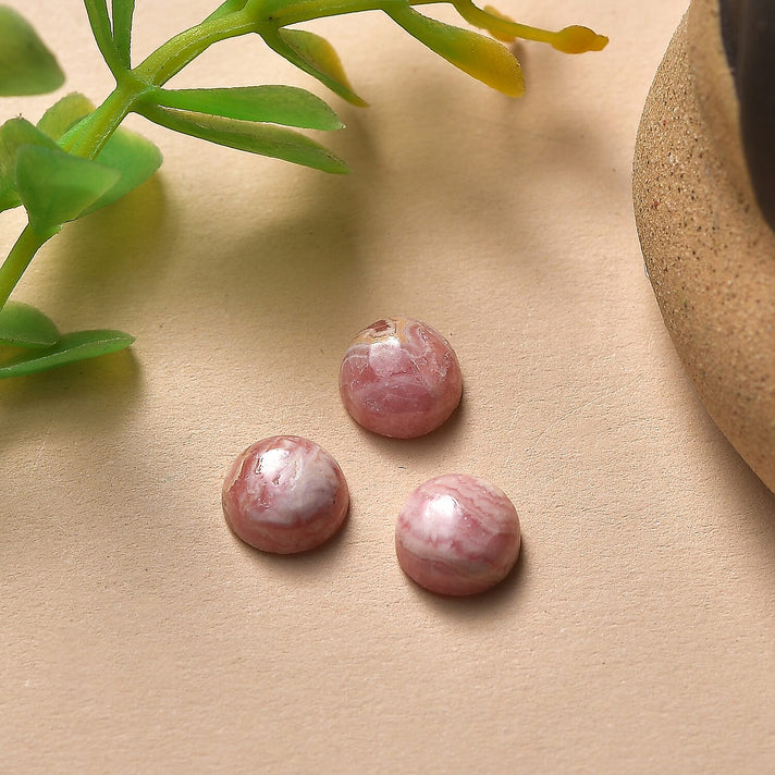 Set Of 3 Rhodochrosite Round 7 mm Gemstone, 3.75 Ct 8511565 2