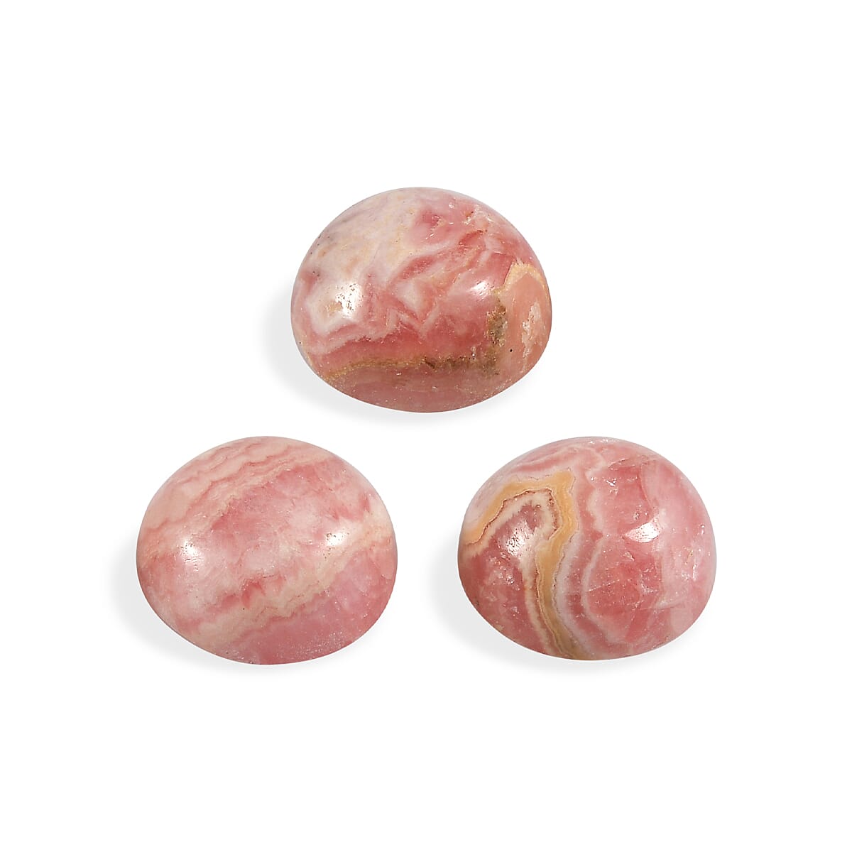 Set Of 3 Rhodochrosite Round 7 mm Gemstone, 3.75 Ct V32513990 3