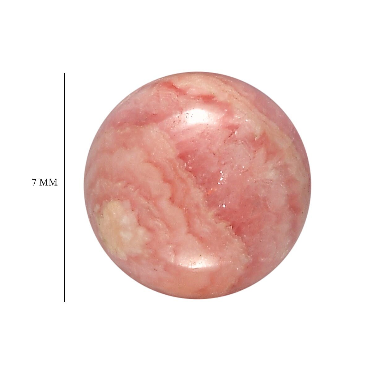 Set Of 3 Rhodochrosite Round 7 mm Gemstone, 3.75 Ct V32513990 5