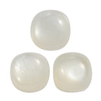 Set Of 3 White Moonstone Cushion Cut 6X6 mm Gemstone, 3.51 Ct