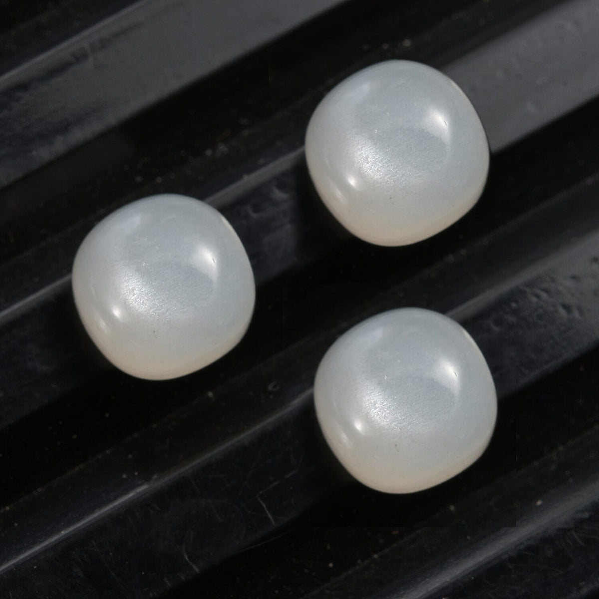 Set Of 3 White Moonstone Cushion Cut 6X6 mm Gemstone, 3.51 Ct 8502034 2