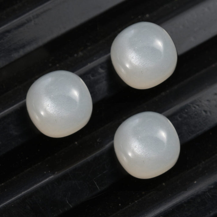 Set Of 3 White Moonstone Cushion Cut 6X6 mm Gemstone, 3.51 Ct 8502034 2
