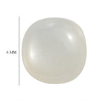 Set Of 3 White Moonstone Cushion Cut 6X6 mm Gemstone, 3.51 Ct