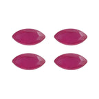 Set Of 4 Fissure Filled Ruby Marquee 6X3 mm Gemstone, 1.41 Ct