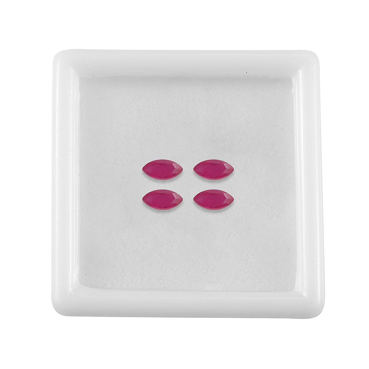 Set Of 4 Fissure Filled Ruby Marquee 6X3 mm Gemstone, 1.41 Ct 8502057 3