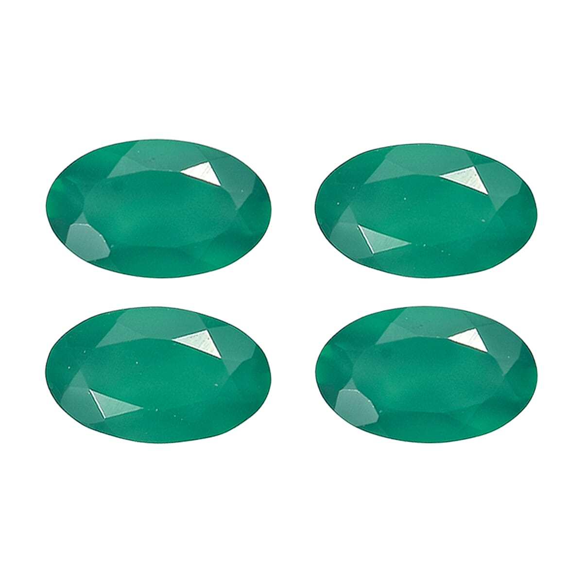 Set Of 4 Green Onyx Oval Cut Cut 5X3 mm Gemstone, 0.79 Ct 8499238 0